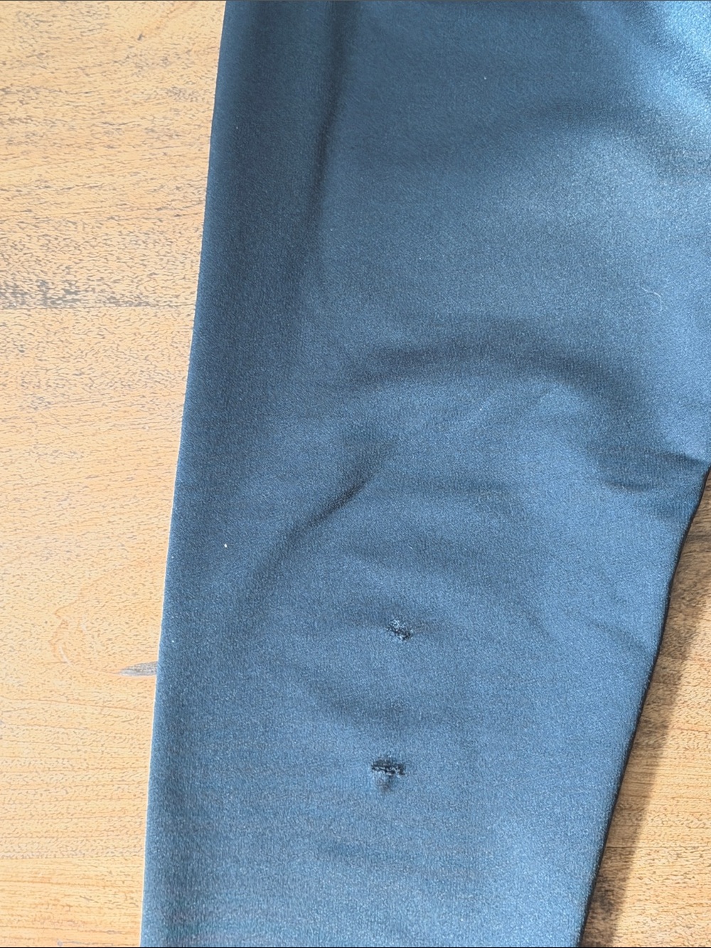 Under Armour Black Kids' Compression Leggings with Light Blue Logo Waistband - Picture 3 of 4